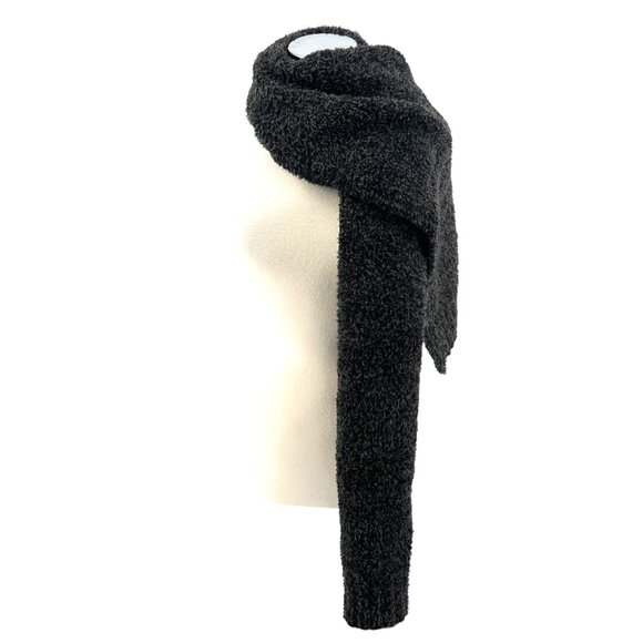 Barefoot Dreams CozyChic Pom Pom Beanie Scarf Set One Size Carbon Black NWT - Picture 5 of 9